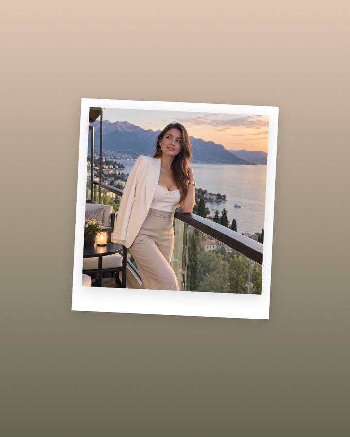 Polaroid sunset template, 4:5
