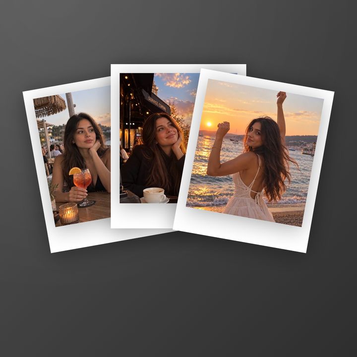 Riviera polaroids template, 1:1